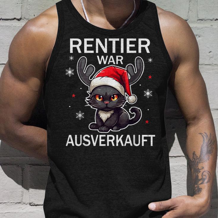 Reindeer Was Out Sold Cats Christmas Tank Top Geschenke für Ihn