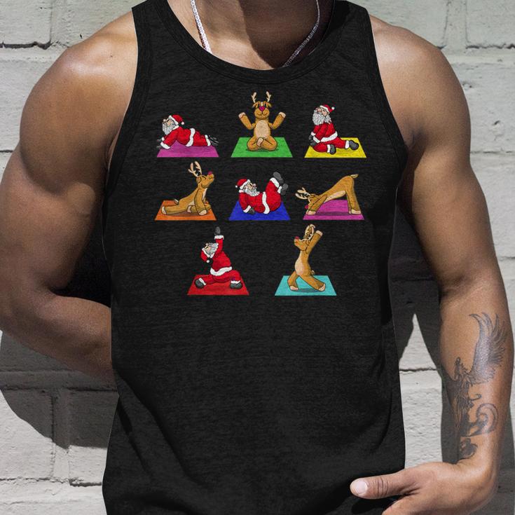 Reindeer Yoga Santa Xmas Meditation Chakra Christmas Tank Top Geschenke für Ihn