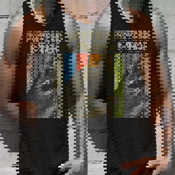 Retro Raccoon Camping Tank Top - Quirky Trash Lover Theme Gifts for Him