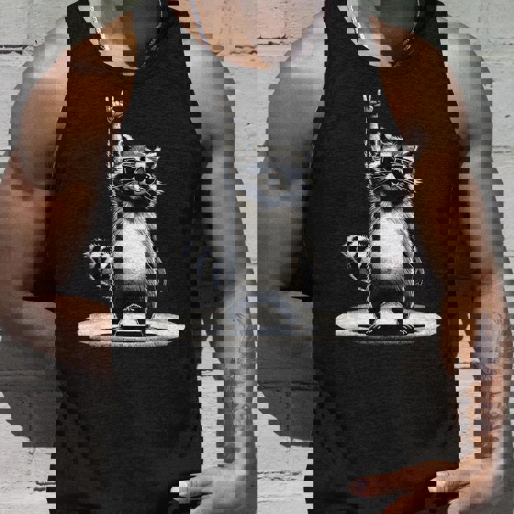 Retro Raccoon Rock Music Men Kids Women Raccoon Tank Top Gifts for Him