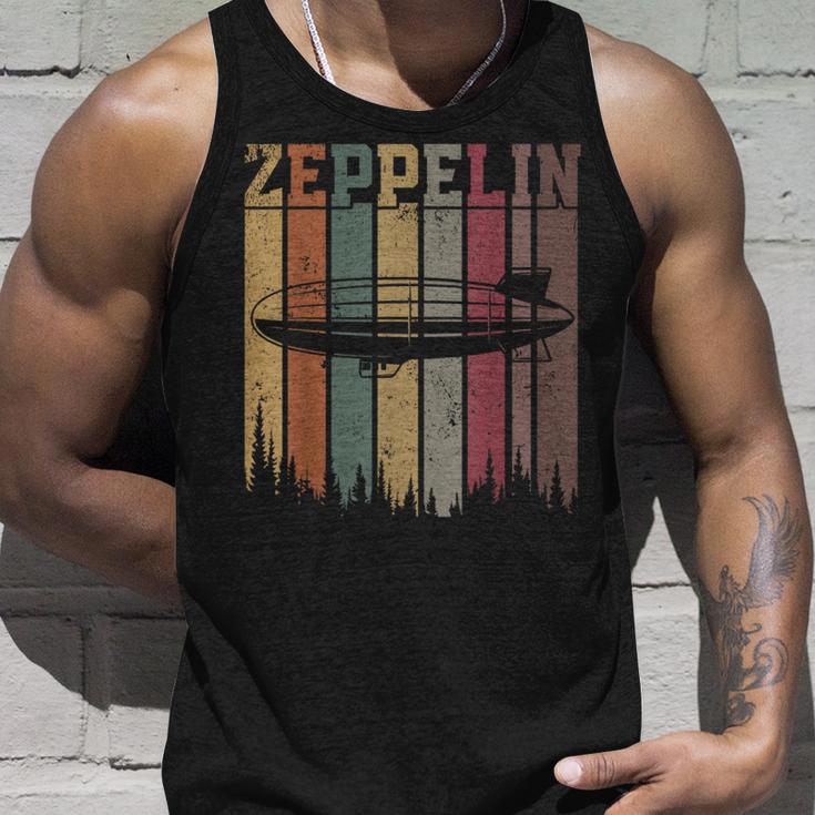 Retro Zeppelin 70Er Jahre Dirigible Blimp Luftschiff Zepelin Zepplin Tank Top Geschenke für Ihn