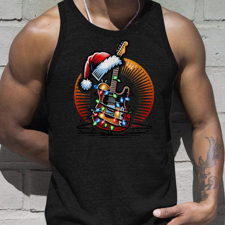 Rock & Roll Santa Guitar Guitar Christmas Tank Top Geschenke für Ihn