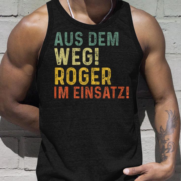 Roger Lustiger Spruch Nameorname Tank Top Geschenke für Ihn