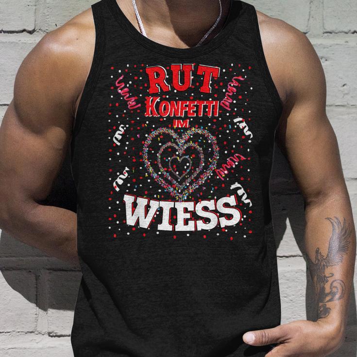 Rut Wiess Carnival Costume Cologne Red Confetti In Heart Tank Top Geschenke für Ihn