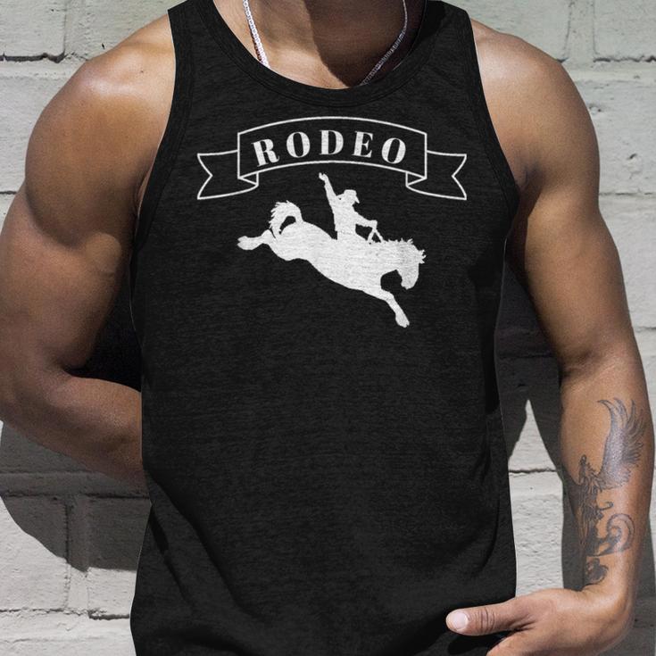 Saddle Bronc Riding Rodeo Tank Top - Monsterry