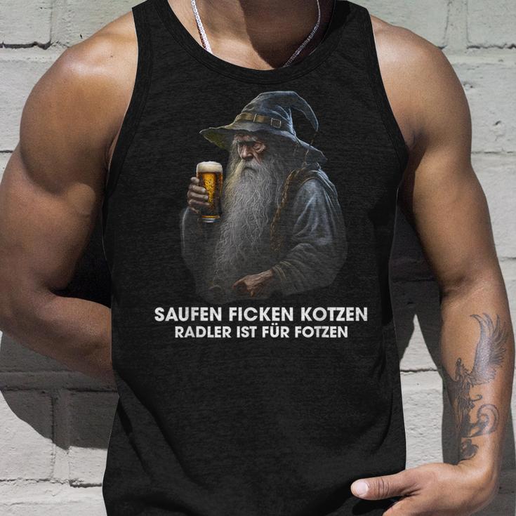 Saufen Fcken Kotzen Radler Ist Für Fotzen Saying Tank Top Geschenke für Ihn