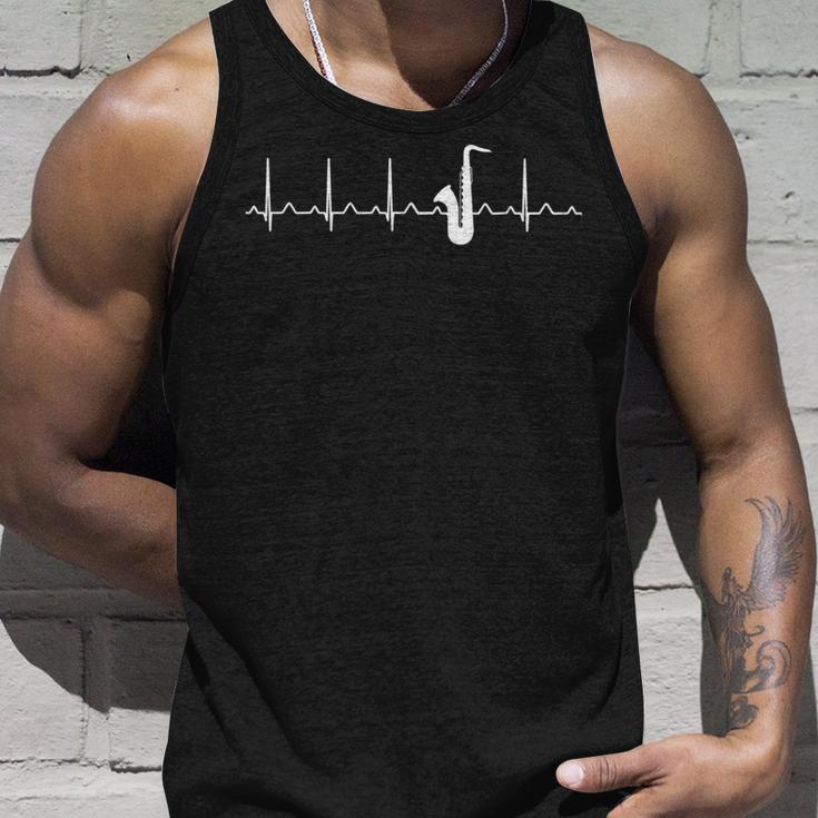 Saxophone Heartbeat Ekg Tank Top Geschenke für Ihn