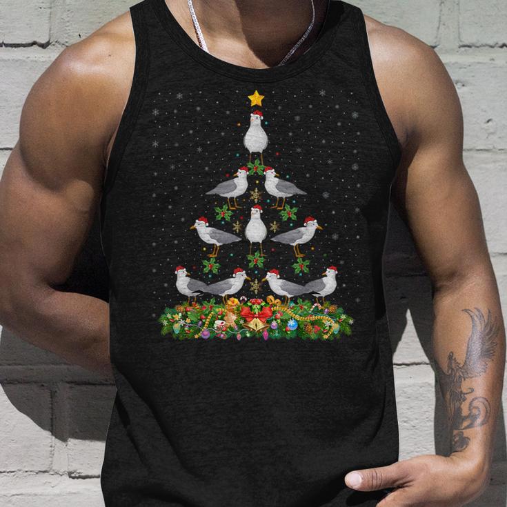 Seagull Bird Christmas Tree Santa Hat Seagull Christmas Tank Top Geschenke für Ihn