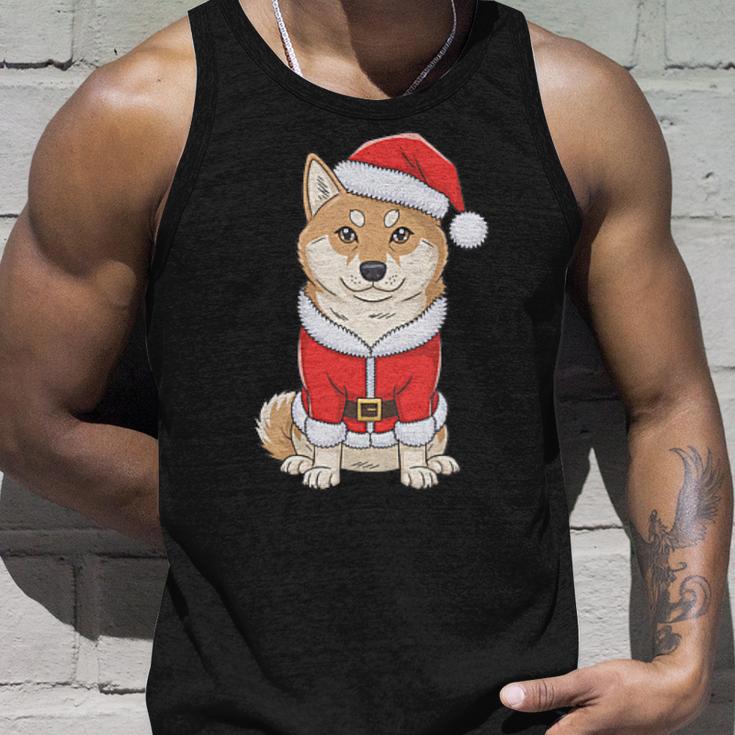 Shiba Inu Santa Claus Christmas Tank Top Geschenke für Ihn