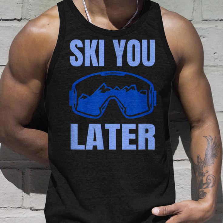 Ski You Later Ski Sayings Skiing Ski Sports Tank Top Geschenke für Ihn