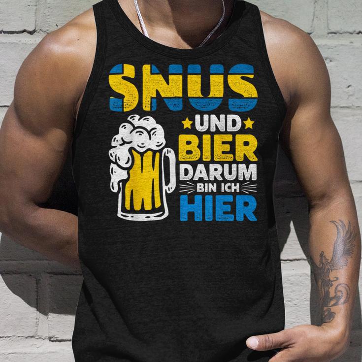 Snus Darum Bin Ich Hier Swedish Chewing Tobacco Tank Top Geschenke für Ihn