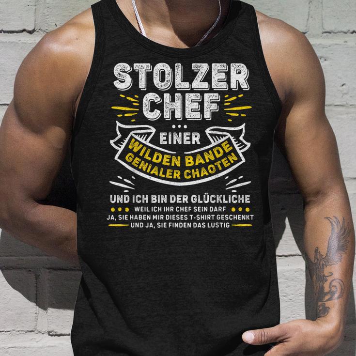 Stolzer Chef Einer Genialen Chaos Gang Saying Tank Top Geschenke für Ihn