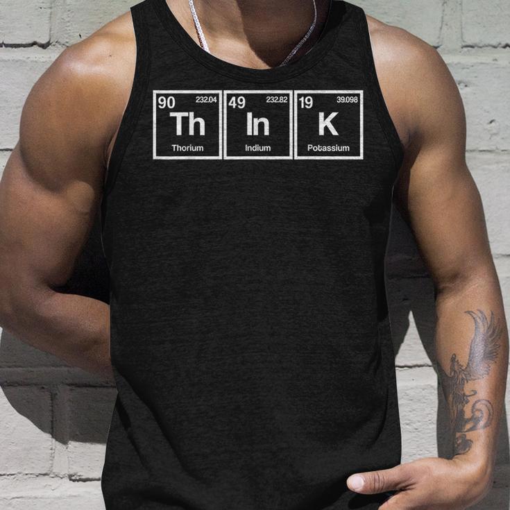 Think Periodic Table Chemistry Physics Geek Nerd Tank Top Geschenke für Ihn