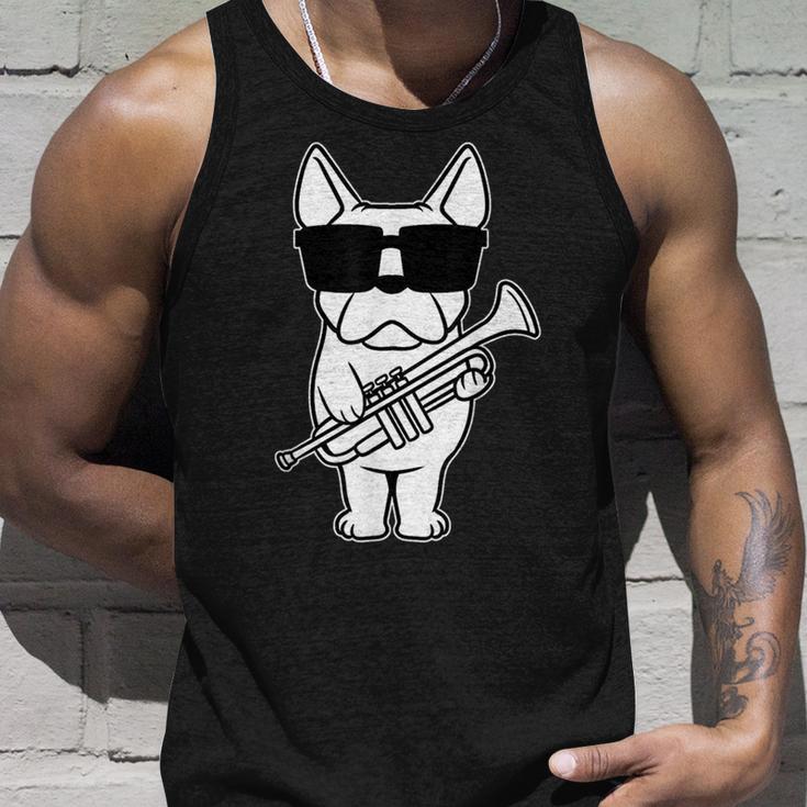 Trumpet Player Brass Musician Dog With Trumpet Tank Top Geschenke für Ihn