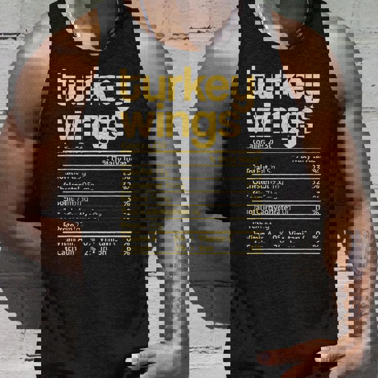 Turkey Wings Nutrition Facts Thanksgiving Christmas Tank Top Gifts for Him
