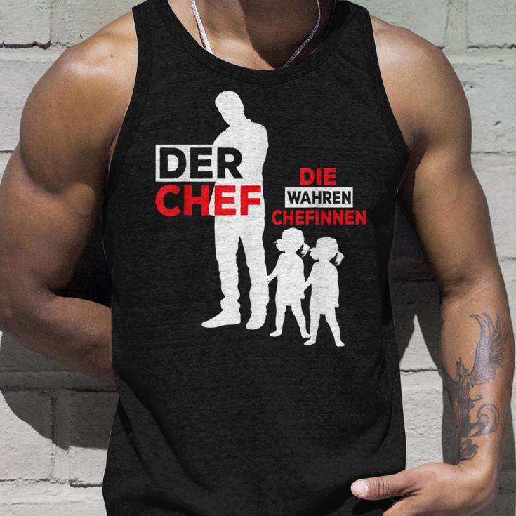 Twin Papa Der Chef Gemini Papa Tank Top Geschenke für Ihn