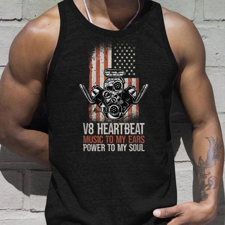 V8 Heartbeat American Muscle Cars Usa Engine8 Muscle Car Tank Top Geschenke für Ihn