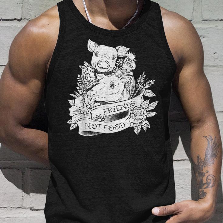 Vegan Friends Not Food Pig eganismegetable Food Tank Top Geschenke für Ihn