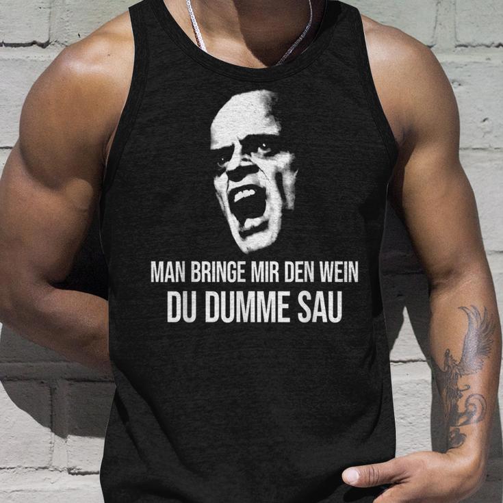 Vino Fun Man Bringe Mir Den Wein Du Dumme Sau X Choleriker Tank Top Geschenke für Ihn