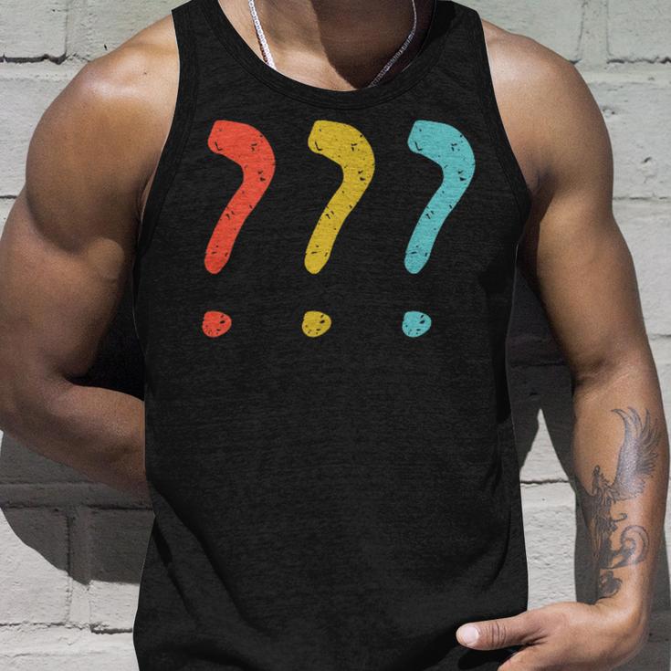 Vintage Question Mark Tank Top Geschenke für Ihn