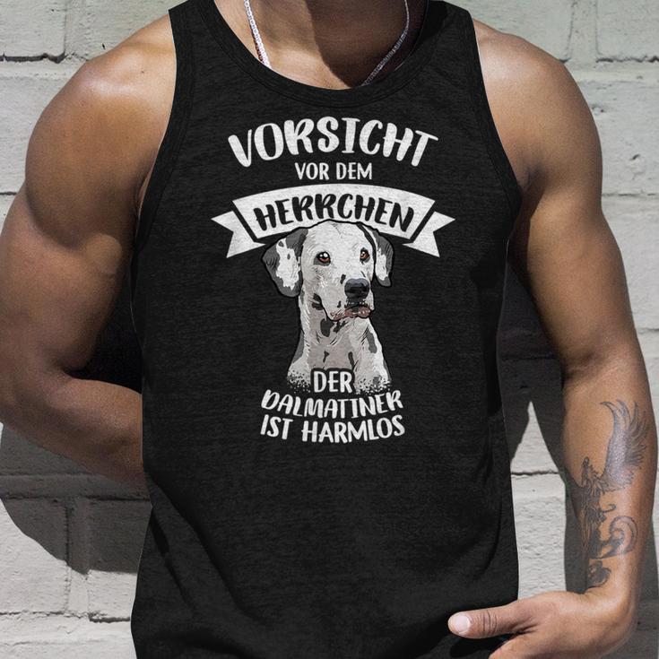 Vorsichtor Dem Herrchen Der Dalmatian Ist Harmlos Gassi Tank Top Geschenke für Ihn