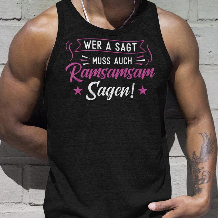 Wer A Sagt Muss Auch Ramsamsam Sagen Erzieherinnen Tank Top Geschenke für Ihn