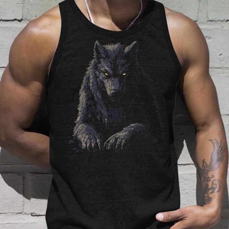 Werewolf Mythical Motif Fantasy Illustration Werewolf Tank Top Geschenke für Ihn