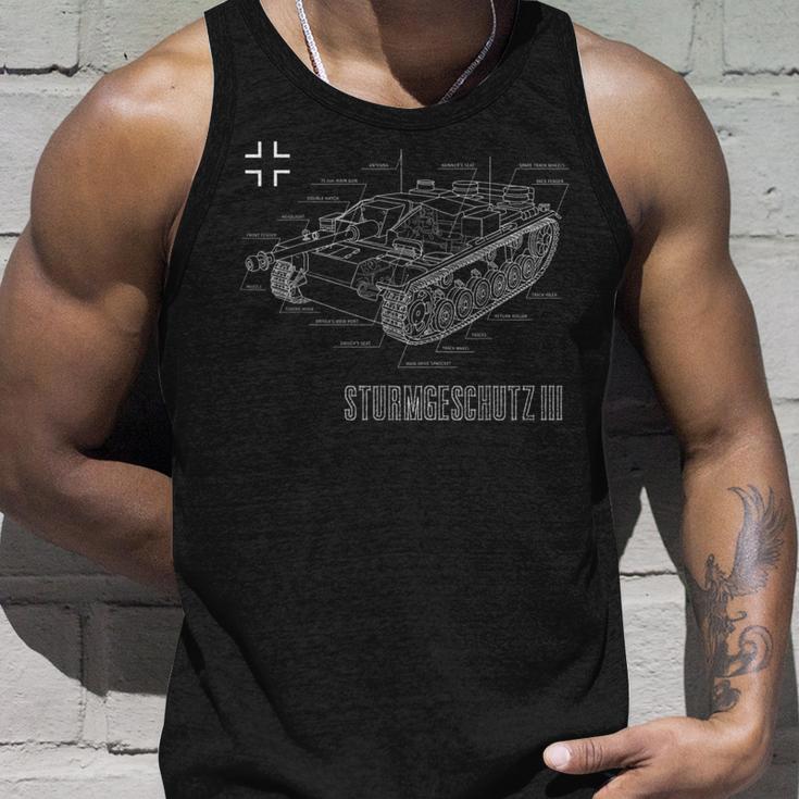 World War 2 Army German Tank Stug Iii Blue Pause Tank Top Geschenke für Ihn