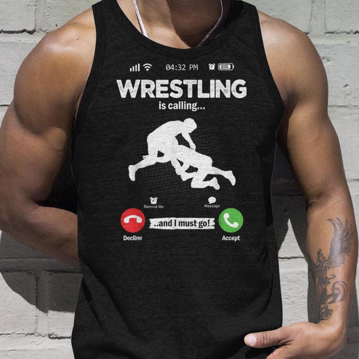 The Wrestling Calls Retro Wrestling Wrestling Tank Top Geschenke für Ihn