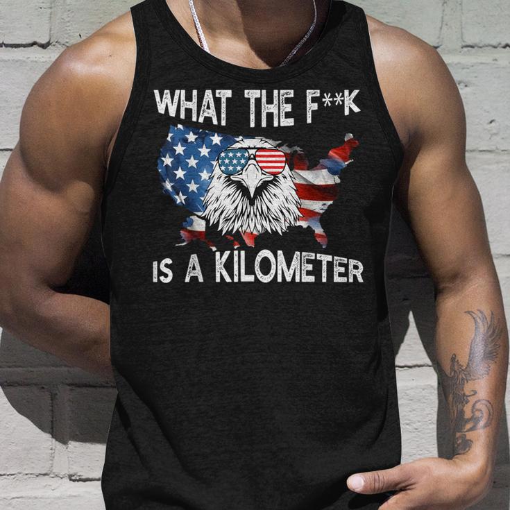 Wtf What The Is A Kilometer George Washington 4Th Of July Tank Top Geschenke für Ihn