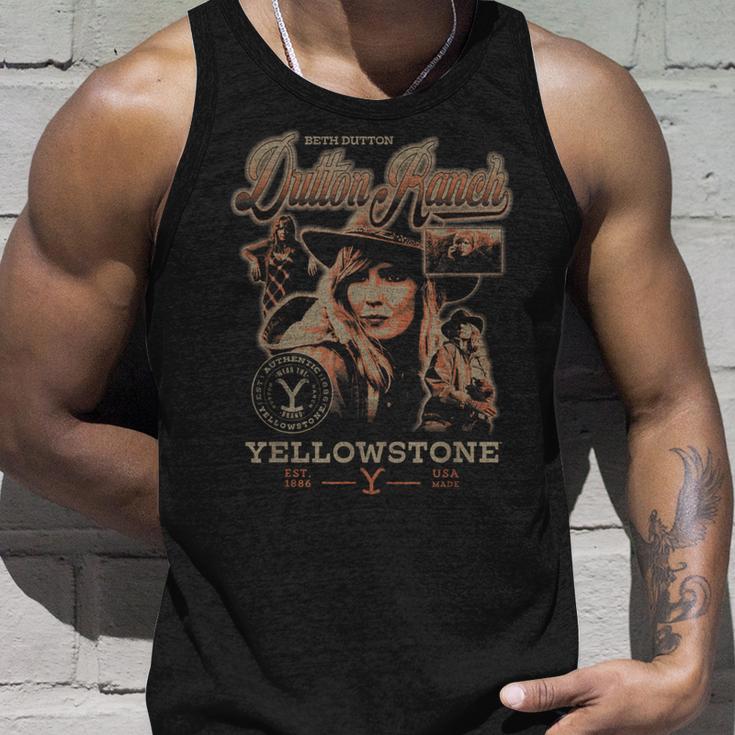 Yellowstone Iconic Beth Dutton Distressed Big Chest Poster Tank Top Geschenke für Ihn