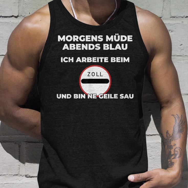 Zollbeamter Morgens Tired Slogan Tank Top Geschenke für Ihn