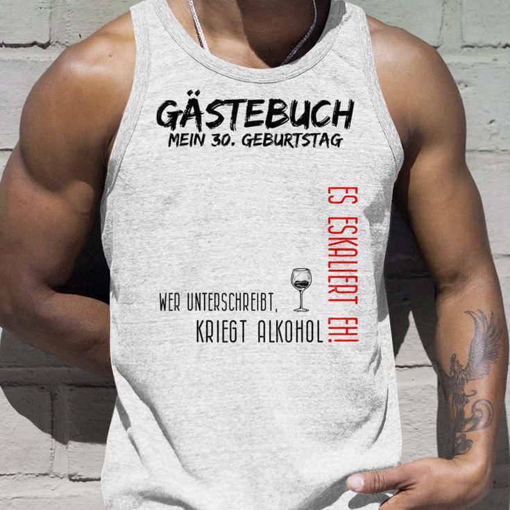 My 30Th Birthday And The Guest Book Tank Top Geschenke für Ihn