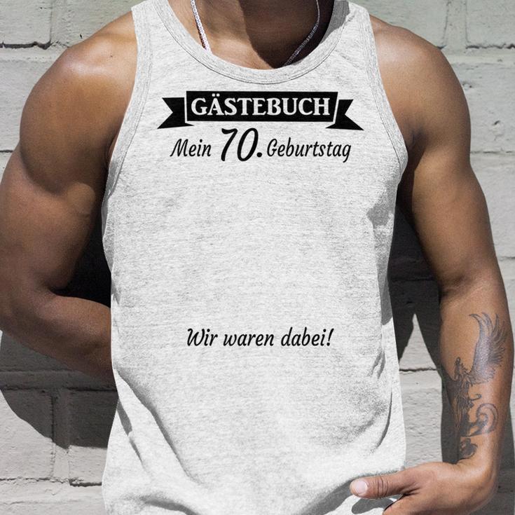 70Th Birthday 70 Years Guest Book Guest List Party Tank Top Geschenke für Ihn