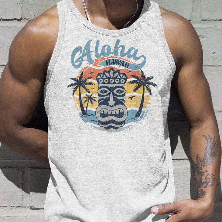 Aloha Hawaii Retro Sunset Tiki Hawaii Beachintage Tank Top Geschenke für Ihn