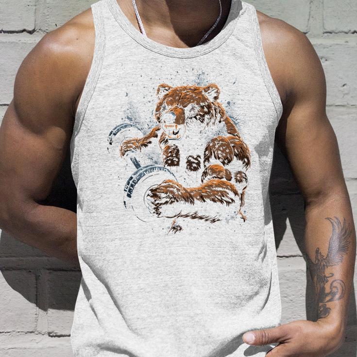 Bear Gym Fitness Backprint Tank Top Geschenke für Ihn