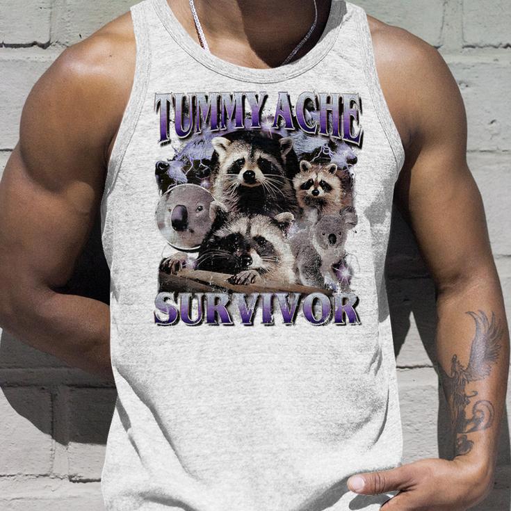 Belly Pain Survivor Raccoon Tank Top Geschenke für Ihn