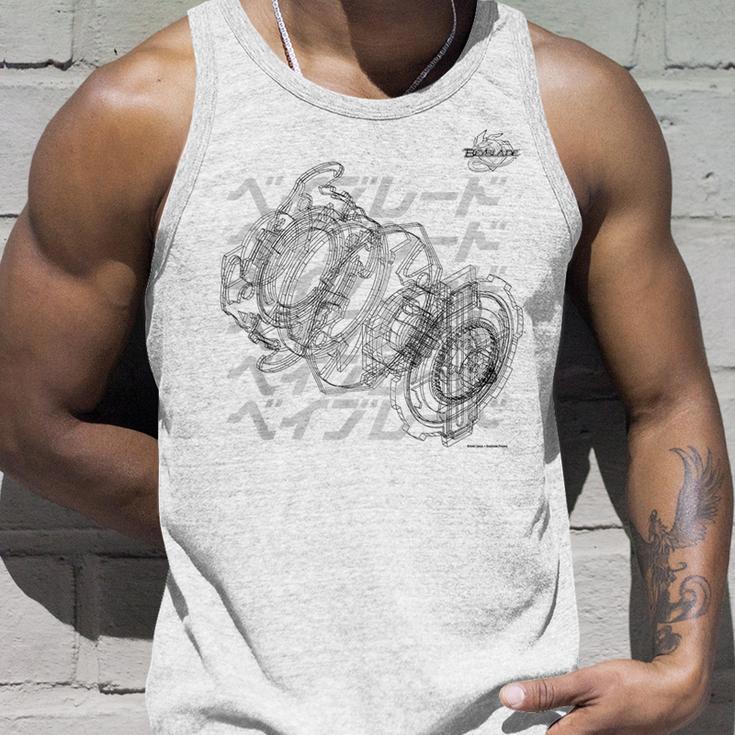 Beyblade Schematic Bey B&W Tank Top Geschenke für Ihn