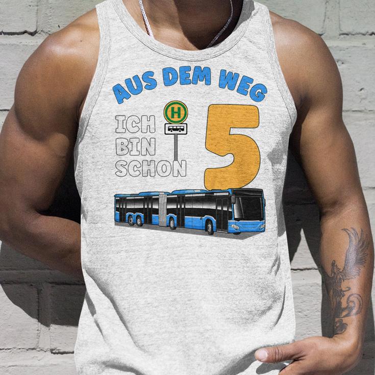 Children's 5 Years Boy Little Bus Driver 5Th Birthday Bus Articulated Bus Tank Top Geschenke für Ihn