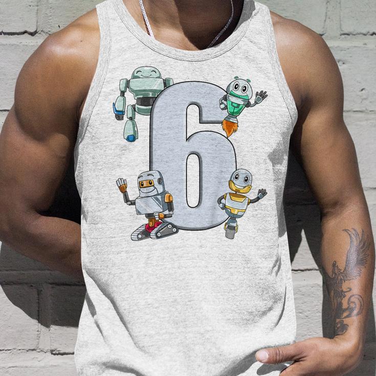 Children's 6 Years Birthday Robot And Technology Tank Top Geschenke für Ihn