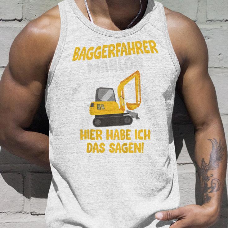 Children's Digger Driver Marlon Construction Site With Name Children's 80 Tank Top Geschenke für Ihn