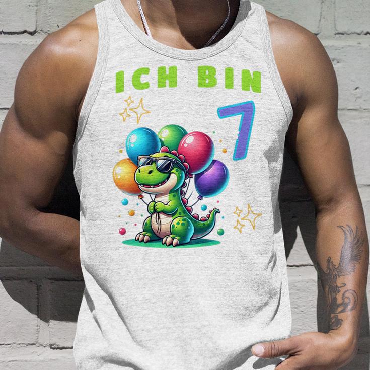 Children's Dino Children's Ich Bin Sieben 7 Jahre Alt Tank Top Geschenke für Ihn