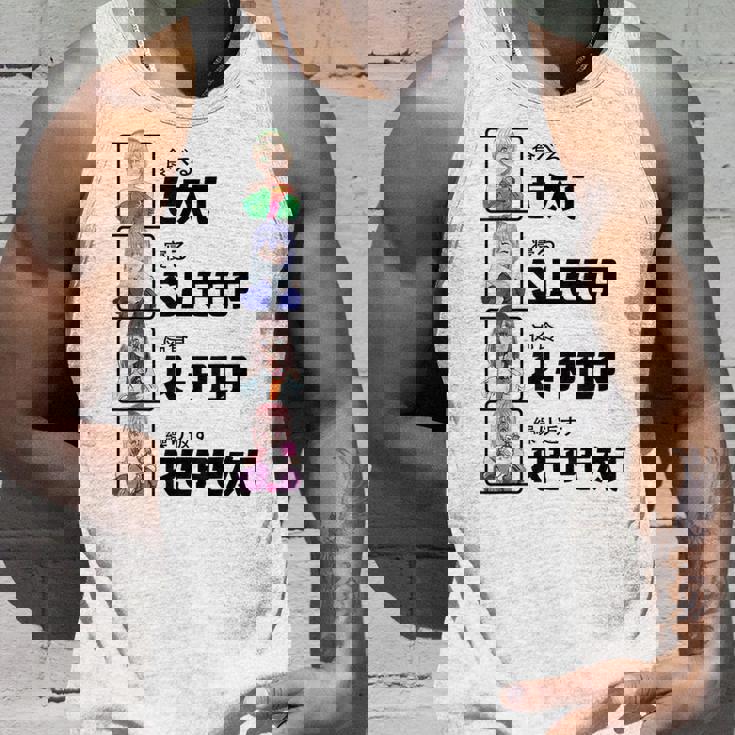 Eat Sleep K-Pop Repeat Regalo De Anime Kawaii De Pop Coreano Camiseta sin mangas Regalos para él