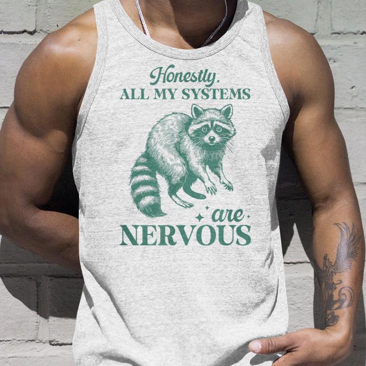 Ehrlich Gesagt Sind Alle Meine Systeme Nervöser Raccoon Tank Top Geschenke für Ihn