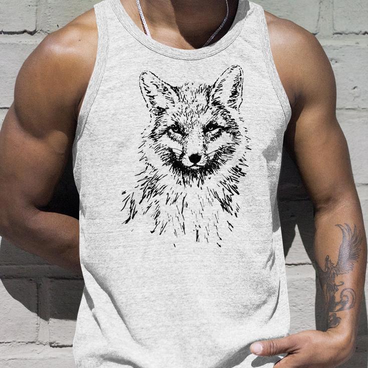 Fox Lovers Fox Motif Animals Gray Tank Top Geschenke für Ihn