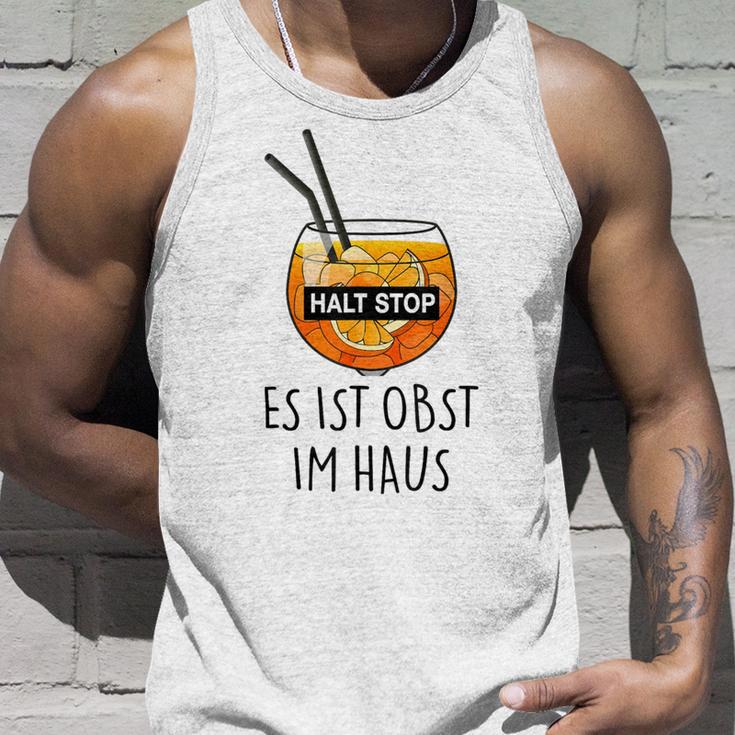 Fun Halt Stop Es Ist Obst Im Haus Aperoliker Spritzz Club Tank Top Geschenke für Ihn