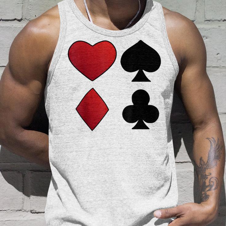 Poker Playing Cards Cross Heart Motif Card Fun Tank Top Geschenke für Ihn