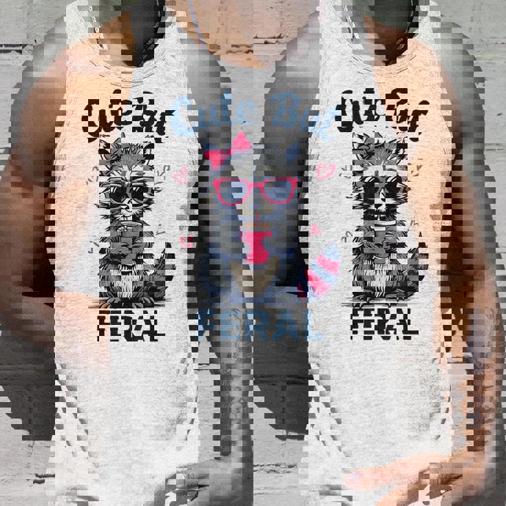 Funny Raccoon Girl Summer Tank Top - Cute But Feral | Women's Tee Gifts for Him