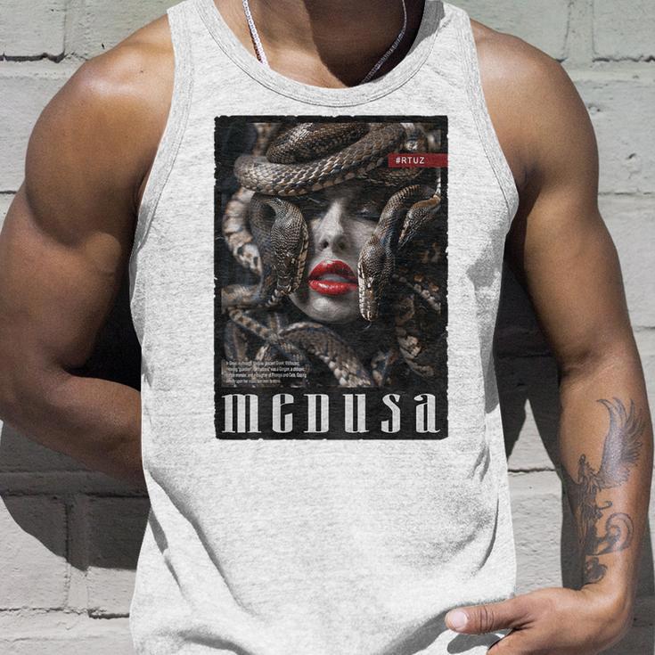 Goddess Snake Greek Mythology Backprint Medusa Tank Top Geschenke für Ihn