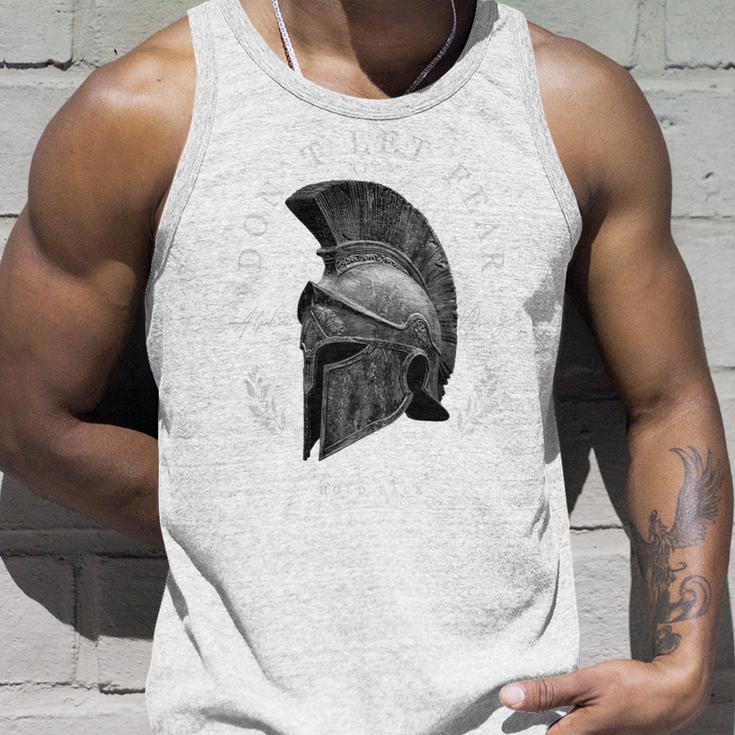 Greek Sparta Helmet Warrior Soldier Backprint Spartan Tank Top Geschenke für Ihn